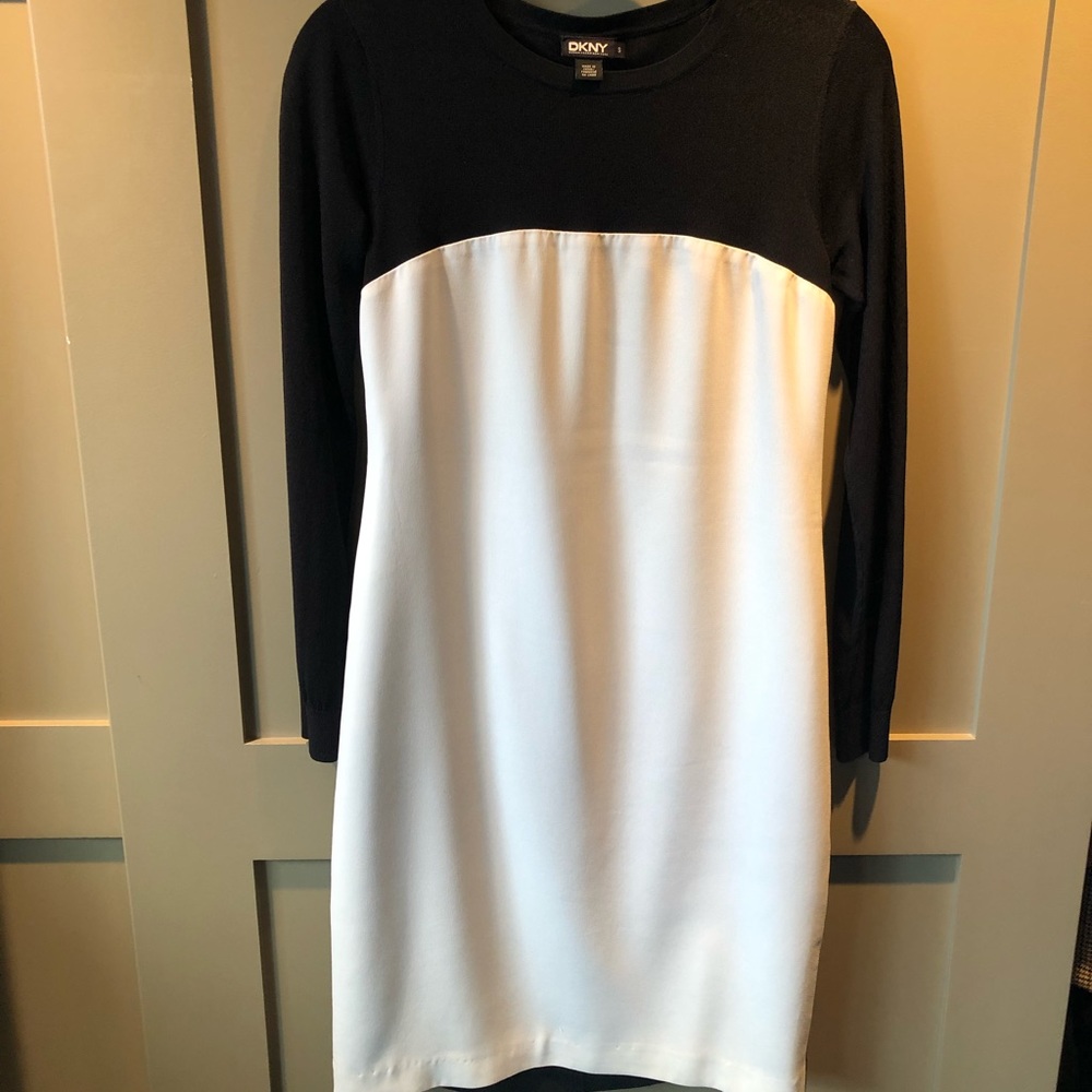 DKNY multi fabric dress Sz S